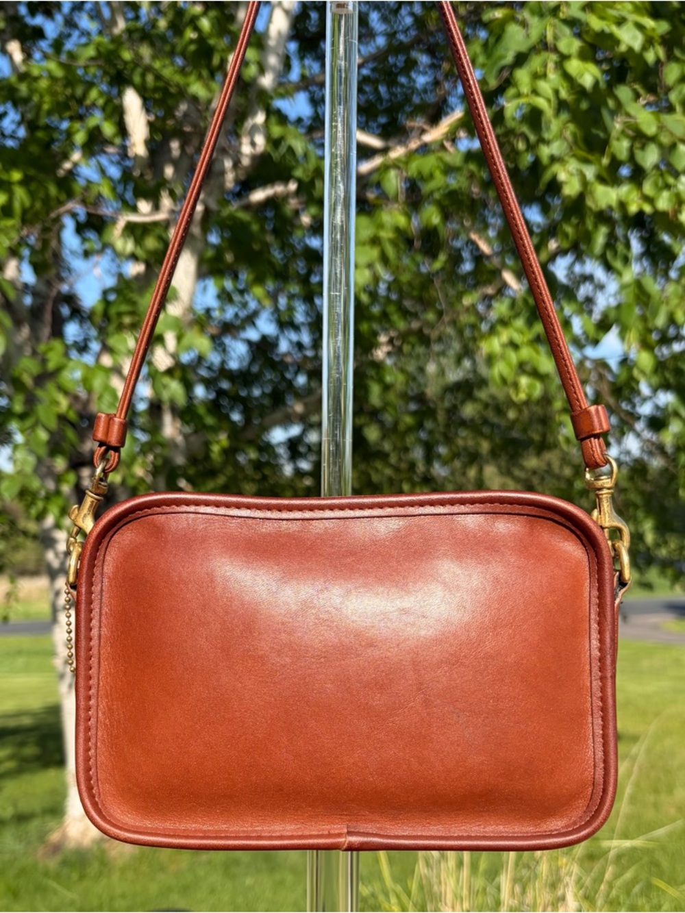 Vintage COACH Carnival Crossbody Saddle Brown Leather 9925 - Picture 9 of 17